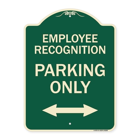 Signmission Employee Recognition Parking Only Heavy-Gauge Aluminum Architectural Sign, 24" x 18", G-1824-24100 A-DES-G-1824-24100